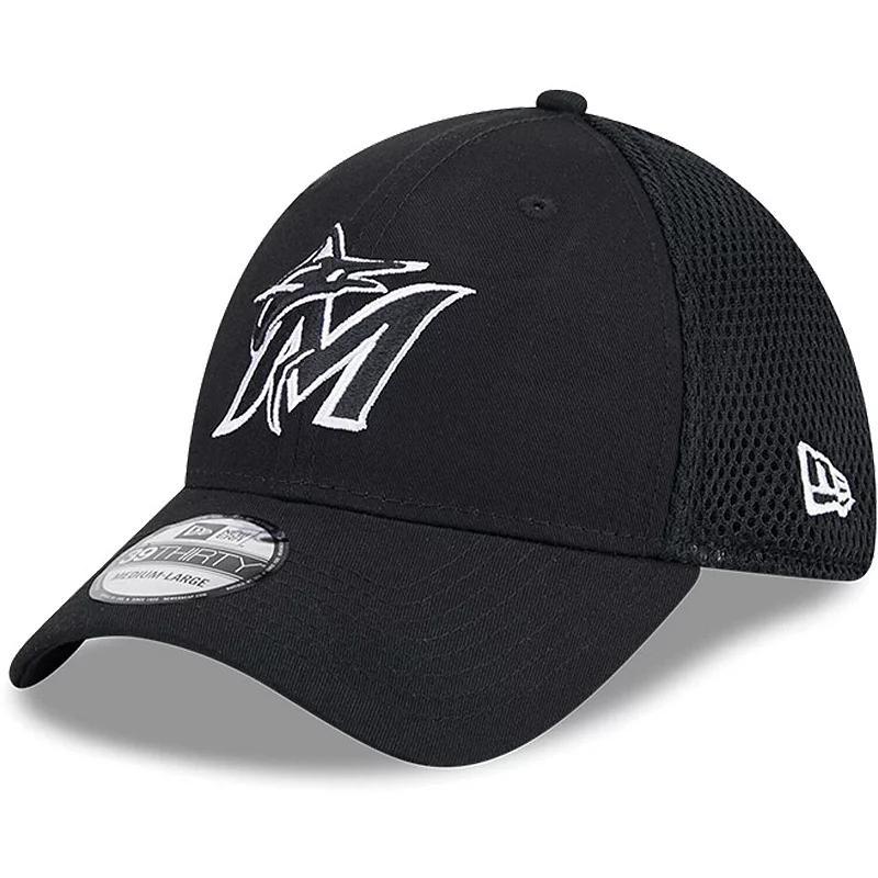 Mens New Era Miami Marlins Evergreen & White Neo 39THIRTY Flex Hat Product Image