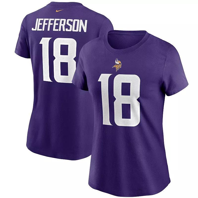 Womens Nike Justin Jefferson Minnesota Vikings Name & Number T-Shirt Product Image