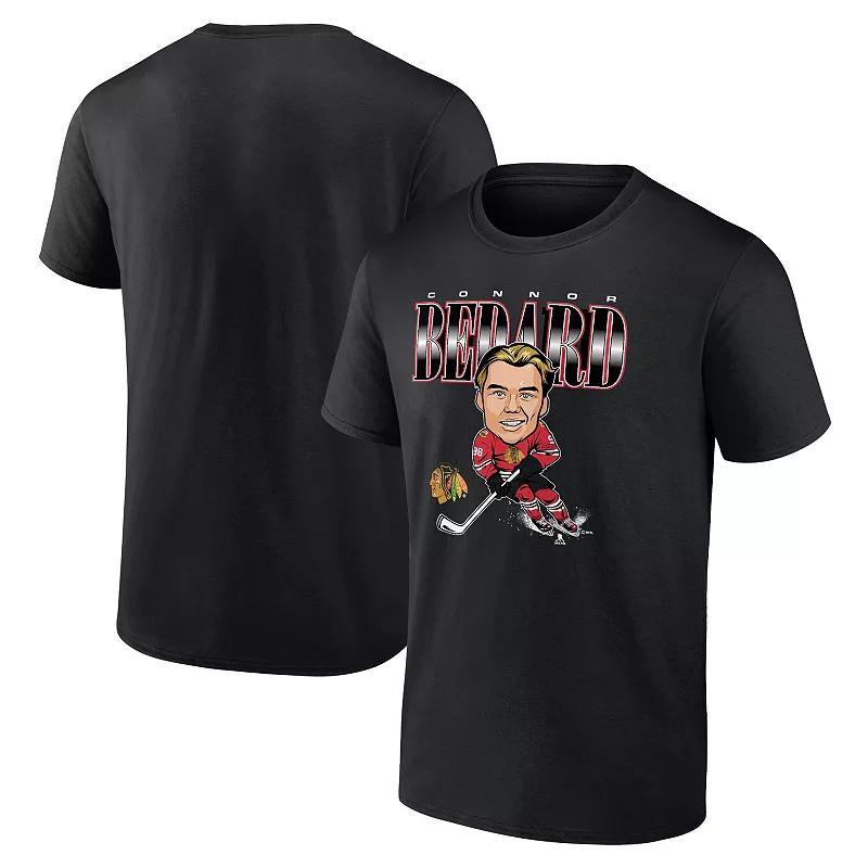 Mens Fanatics Branded Connor Bedard Chicago hawks Player Caricature T-Shirt Product Image