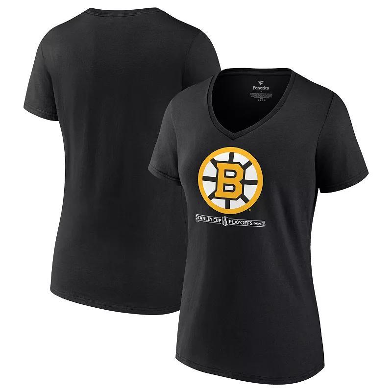 Womens Fanatics Branded Boston Bruins 2024 Stanley Cup Playoffs Breakout V-Neck T-Shirt Product Image