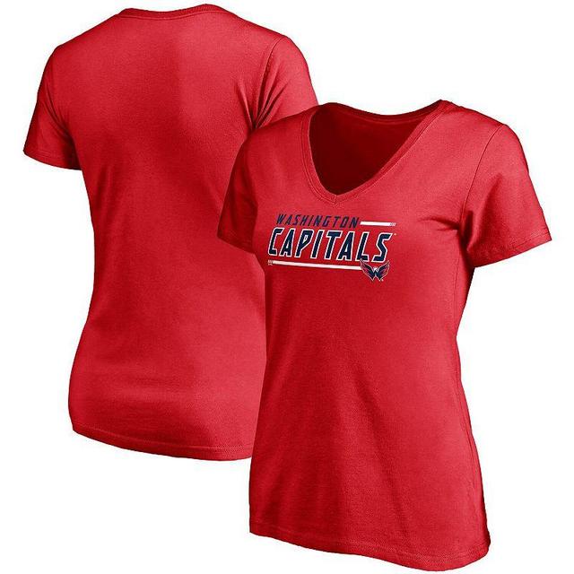 Womens Fanatics Branded Washington Capitals Mascot In Bounds V-Neck T-Shirt Product Image