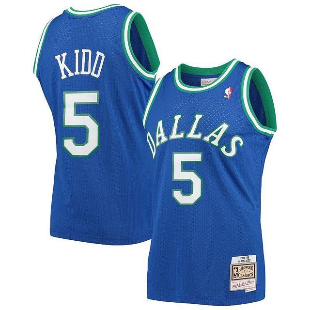 Mens Jason Kidd Blue Dallas Mavericks 1994-95 Hardwood Classics Swingman Player Jersey - Blue Product Image