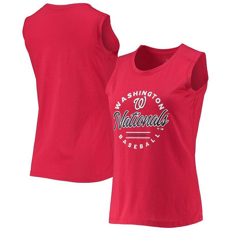 Womens LevelWear Red Washington Nationals Macy Tank Top Product Image