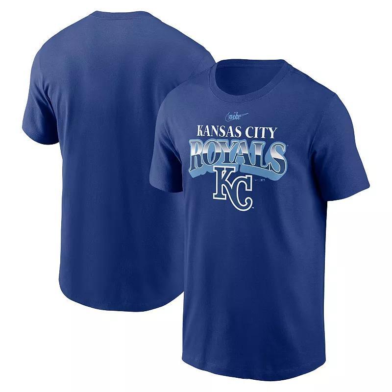 Mens Nike Royal Kansas City Royals Cooperstown Collection Rewind Arch T-Shirt Product Image