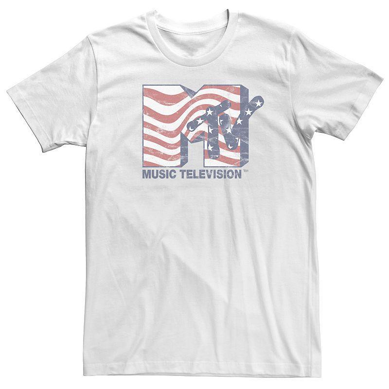 Big & Tall MTV Stars and Stripes MTV Logo Tee, Mens Product Image