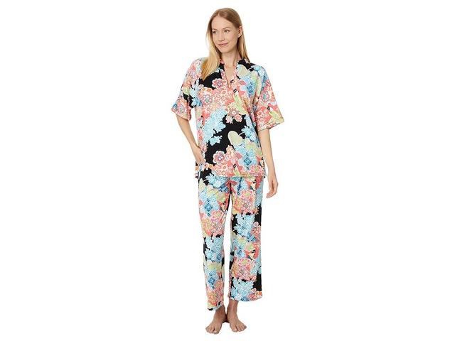 N by Natori Geisha Garden - Cozy Knit PJ Set Multi) Women's Pajama Sets Product Image