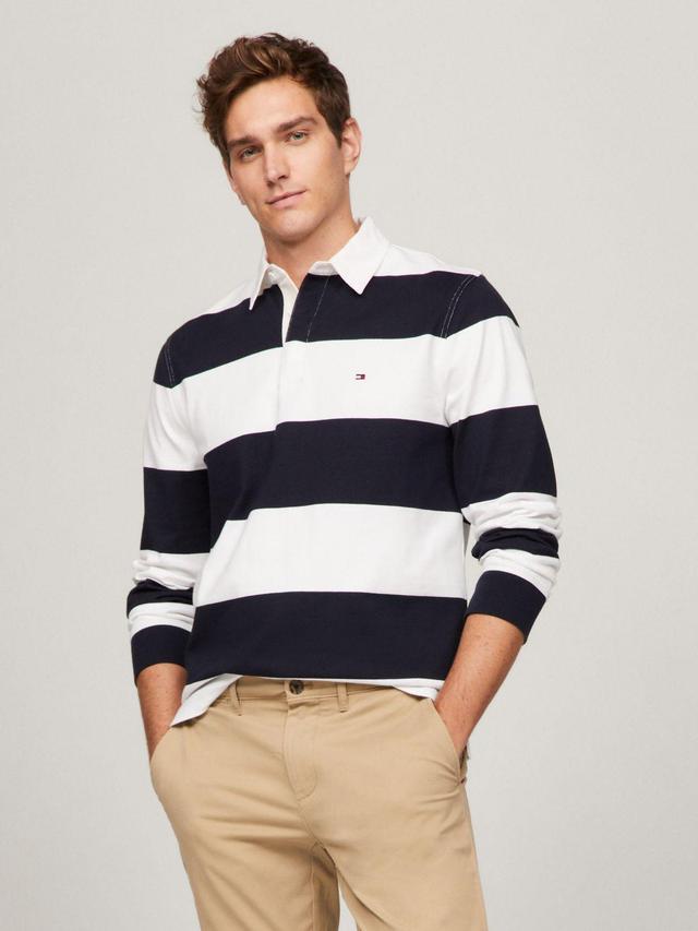 Tommy Hilfiger Men's Regular Fit Rugby Long-Sleeve Polo Product Image