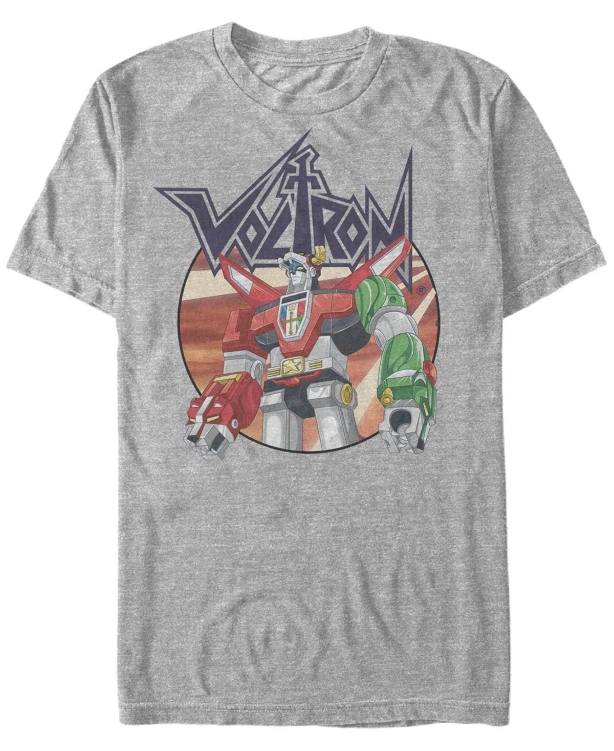 Mens Voltron: Classic Action Stance Graphic Tee Athletic Grey Product Image