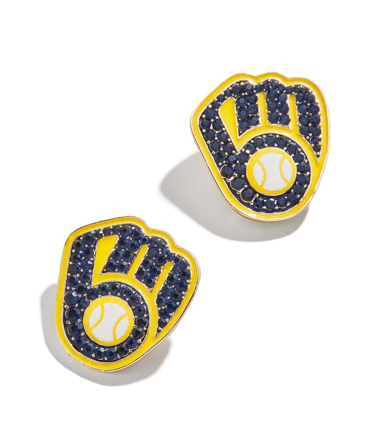 Womens Baublebar Milwaukee Brewers Statement Stud Earrings Product Image