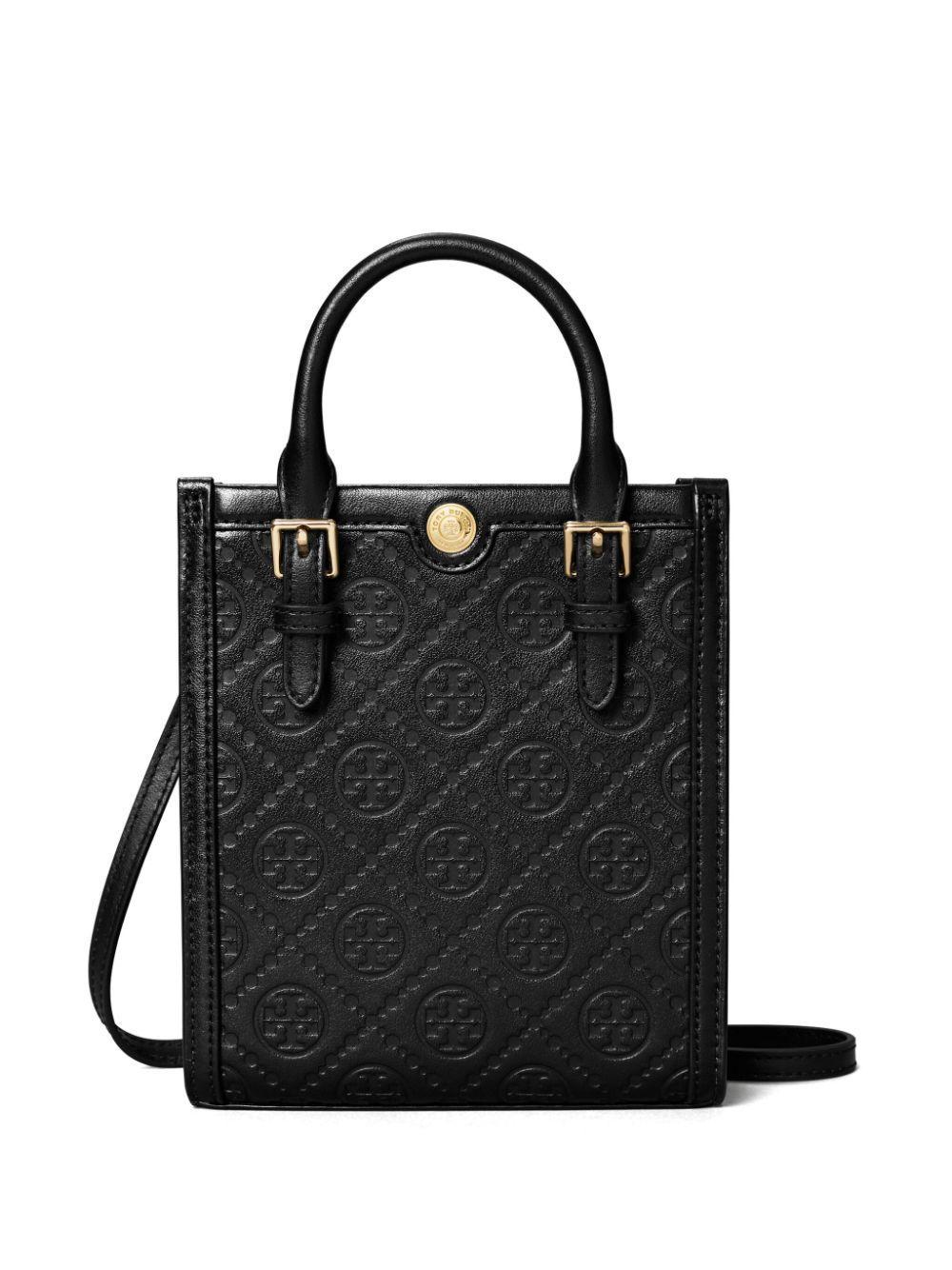 TORY BURCH T Monogram Mini Tote In Black Product Image