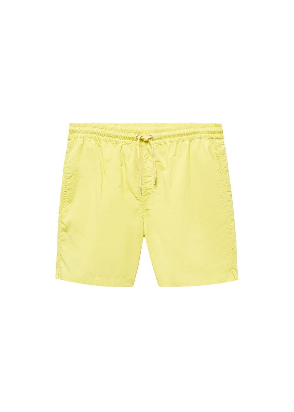 MANGO MAN - Basic drawstring swimsuit limeMen Product Image