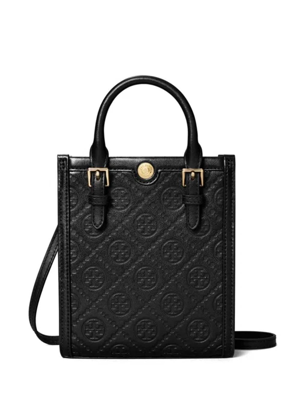 TORY BURCH T Monogram Mini Tote In Black Product Image