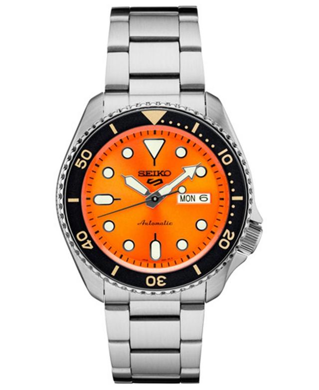 Seiko Mens Automatic 5 Sports Stainless Steel Bracelet Watch 43mm Product Image