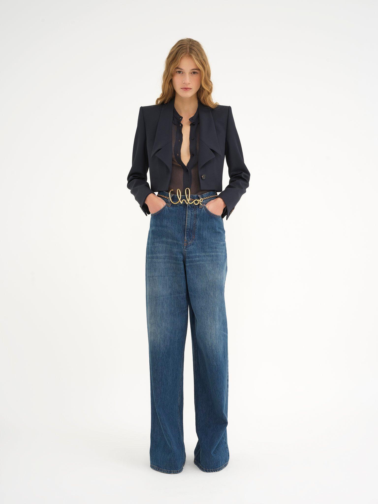 Wide-leg jeans in denim Product Image