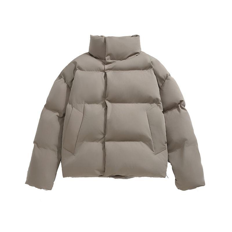 Mock Neck Zip-Up Puffer Jacket Product Image