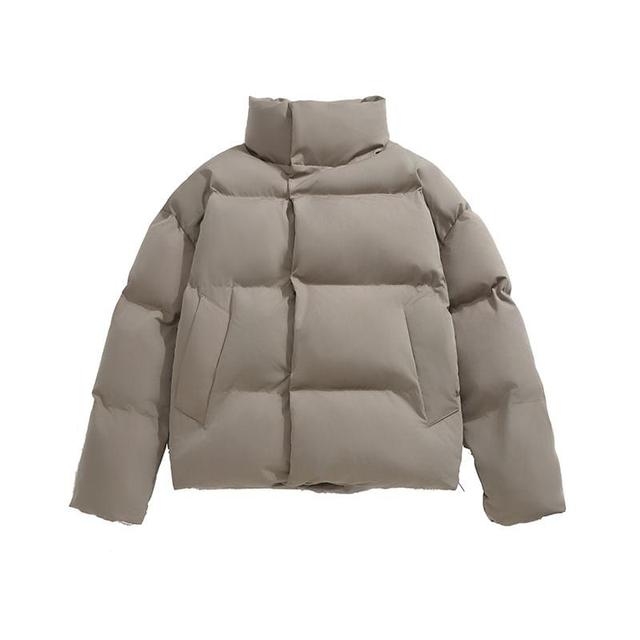 Mock Neck Zip-Up Puffer Jacket Product Image