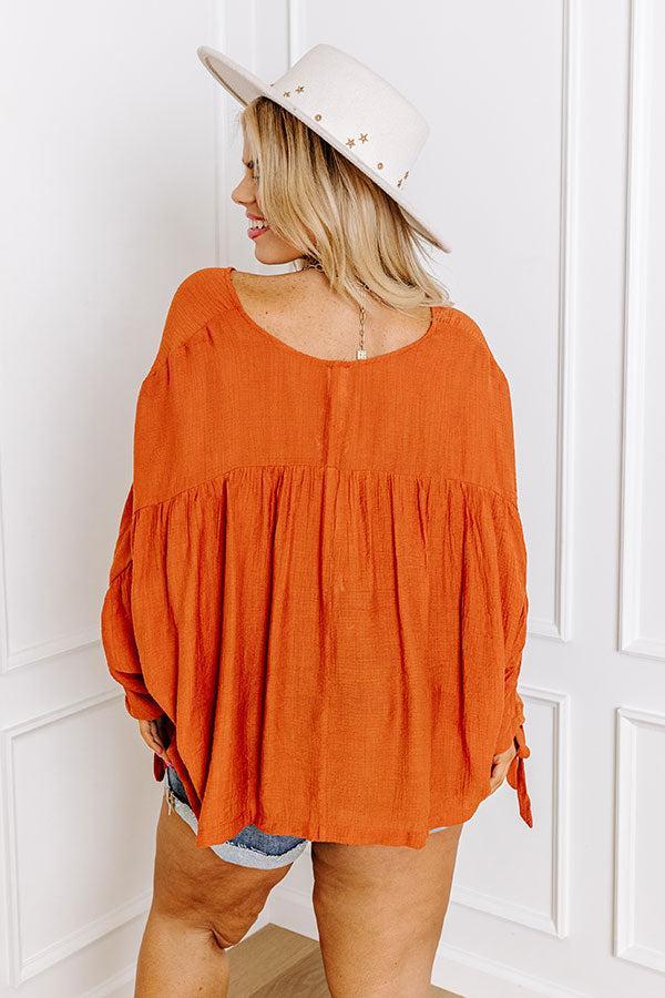 Made For Each Other Shift Top In Rust Curves Product Image