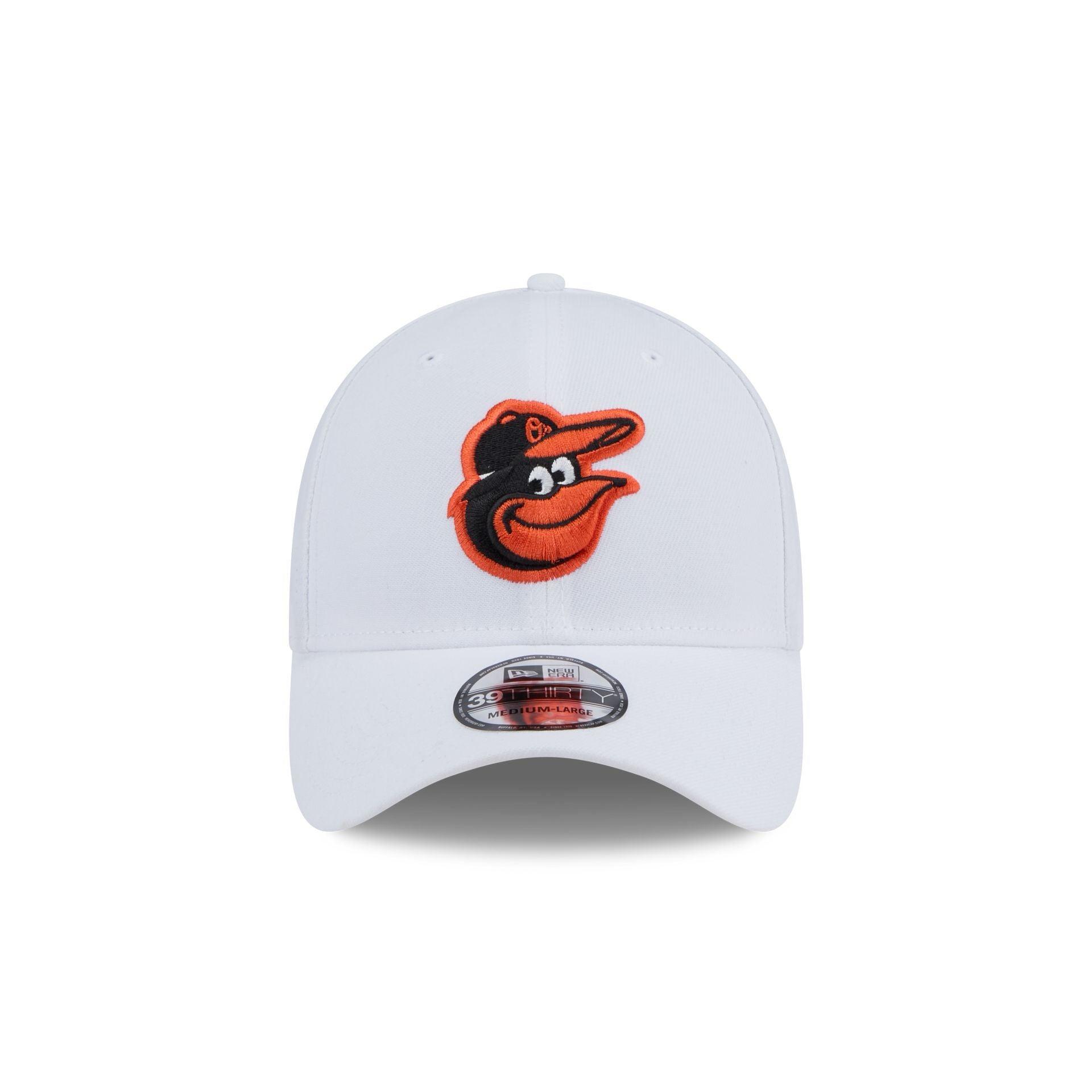 Baltimore Orioles Optic White 39THIRTY Stretch Fit Hat Male Product Image