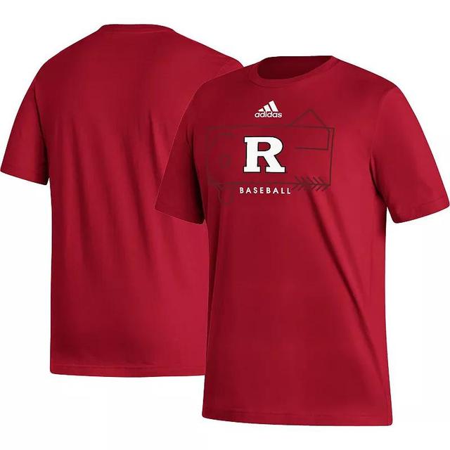 Mens adidas Scarlet Rutgers Scarlet Knights Locker Lines Baseball Fresh T-Shirt Product Image