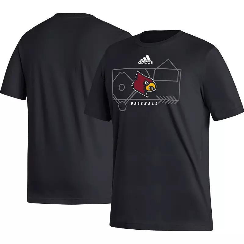 Mens adidas Louisville Cardinals Locker Lines Baseball Fresh T-Shirt Product Image