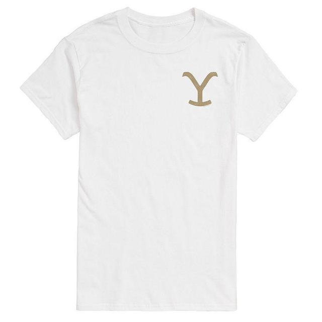 Big & Tall Yellowstone Y Graphic Tee, Mens White Product Image