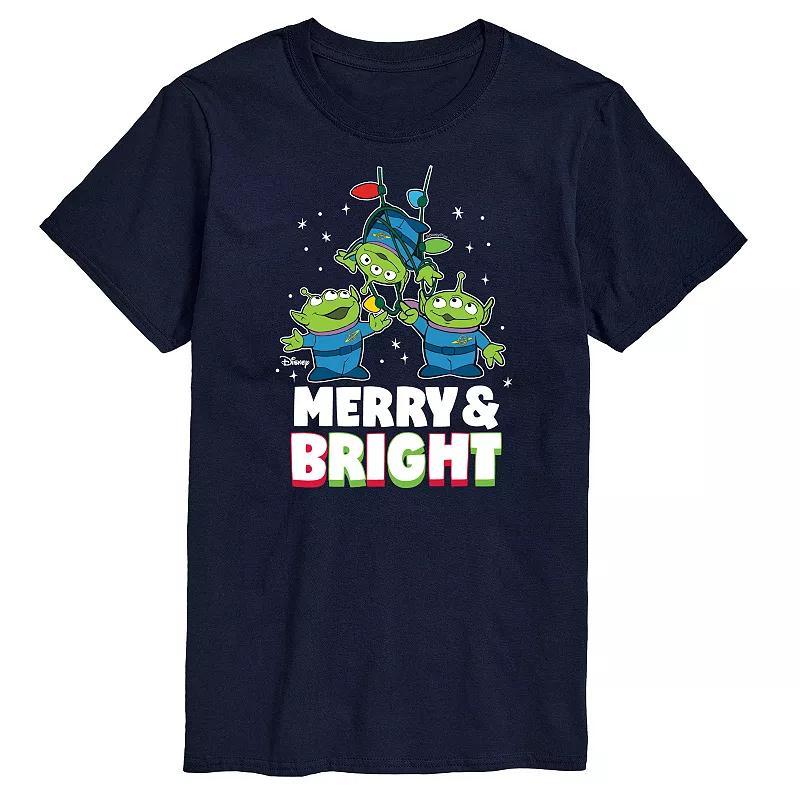 Disney / Pixars Toy Story 4 Big & Tall Merry And Bright Graphic Tee, Mens Blue Product Image