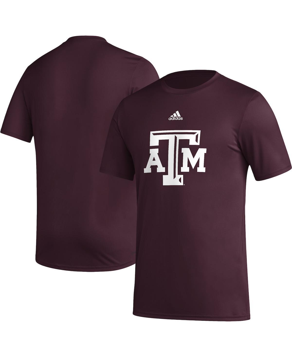 Mens adidas Maroon Texas A&M Aggies Basics Secondary Pre-Game Aeroready T-shirt Product Image