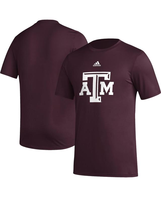 Mens adidas Maroon Texas A&M Aggies Basics Secondary Pre-Game Aeroready T-shirt Product Image