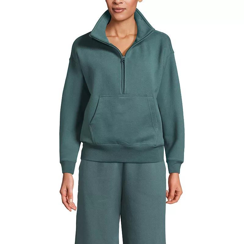 Womens Lands End Modern Fit Half-Zip Sweatshirt Product Image