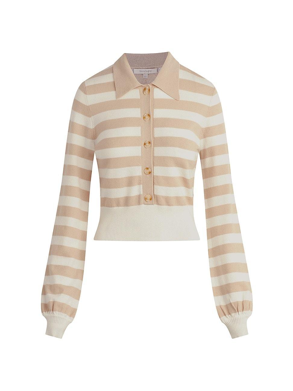 Womens The Belle Striped Polo Top Product Image