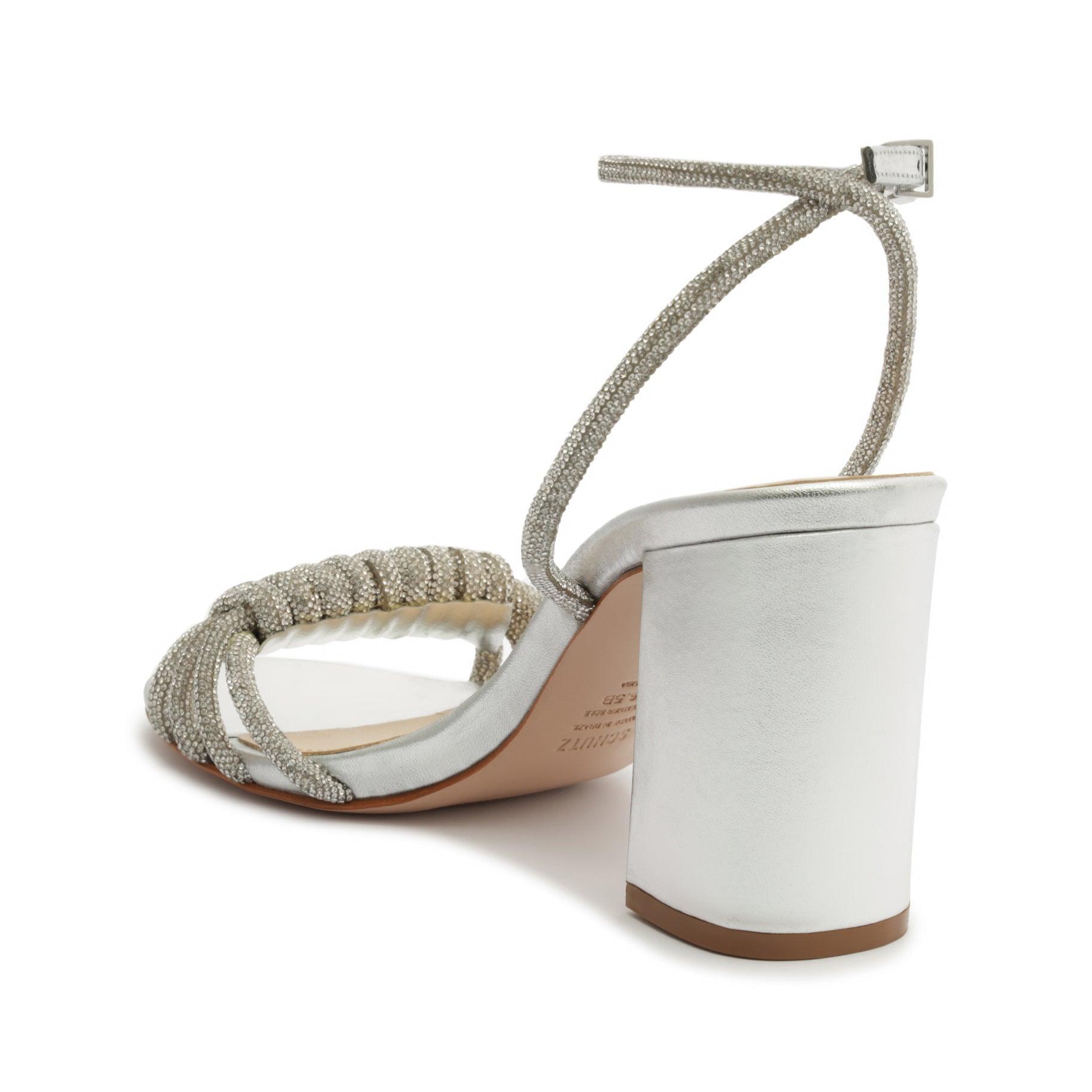 Jewell Block Metallic Nappa Leather Sandal Female Product Image