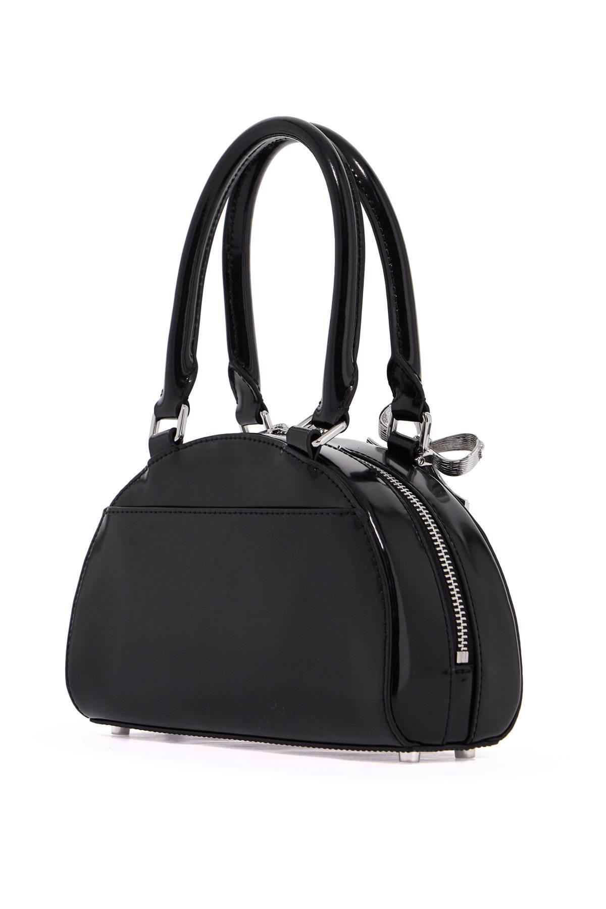 Curved Mini Handbag With Handle In Black (black) Product Image