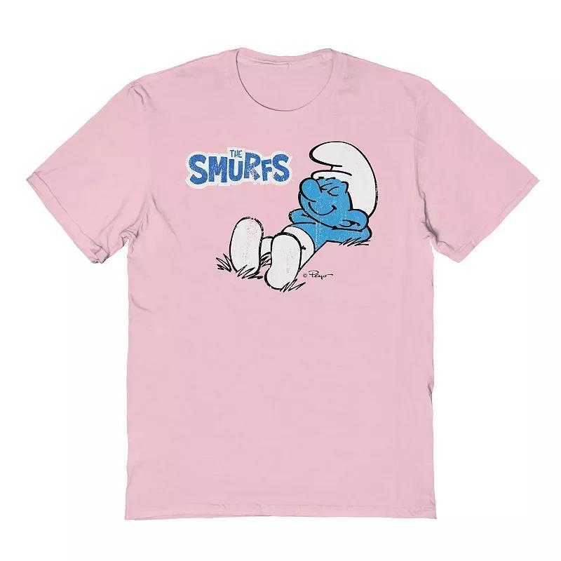 Mens Smurfs Napping Graphic Tee Product Image