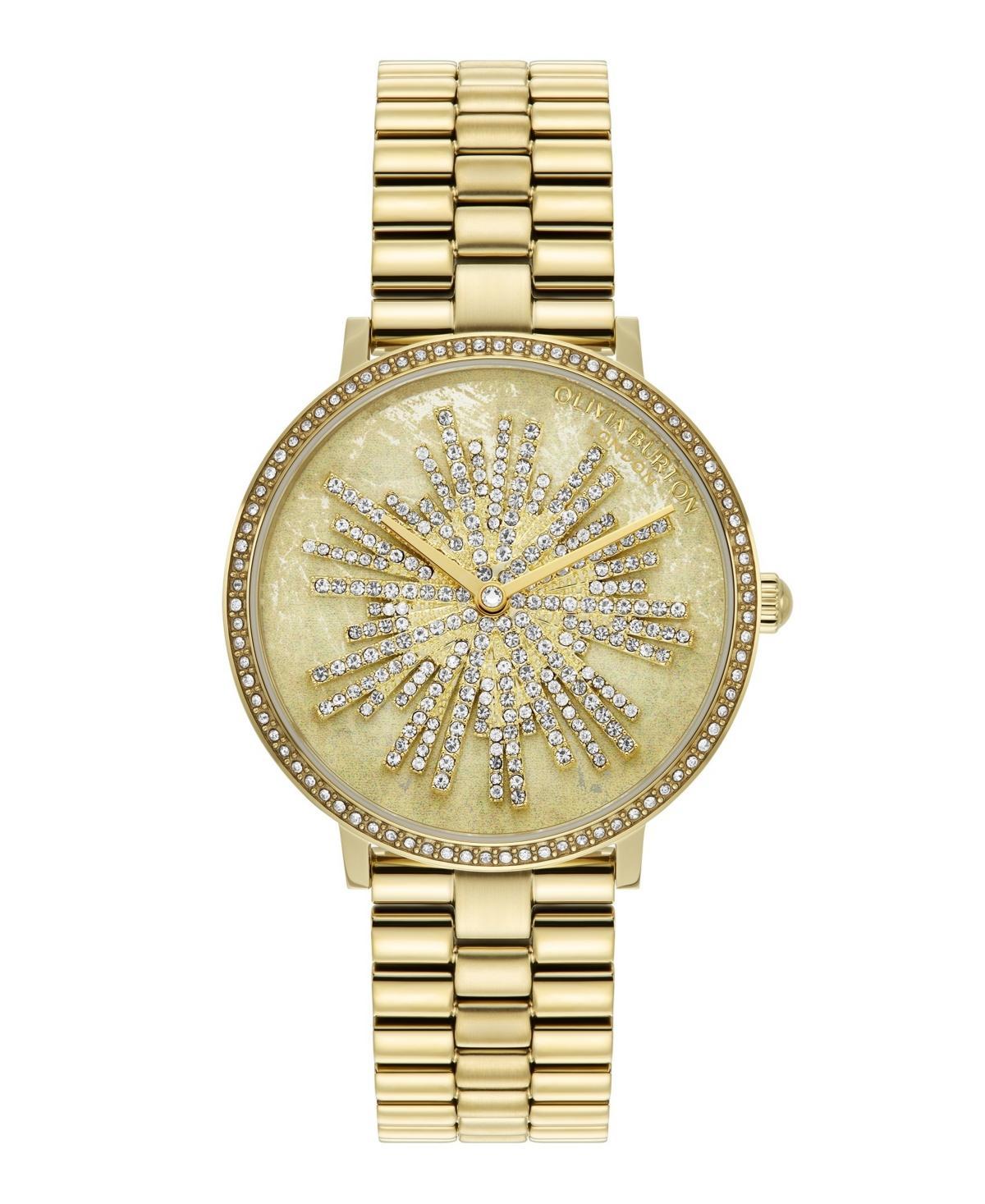 Olivia Burton Womens Ice Burst Gold-Tone Stainless Steel Bracelet Watch 35mm - Gold Product Image