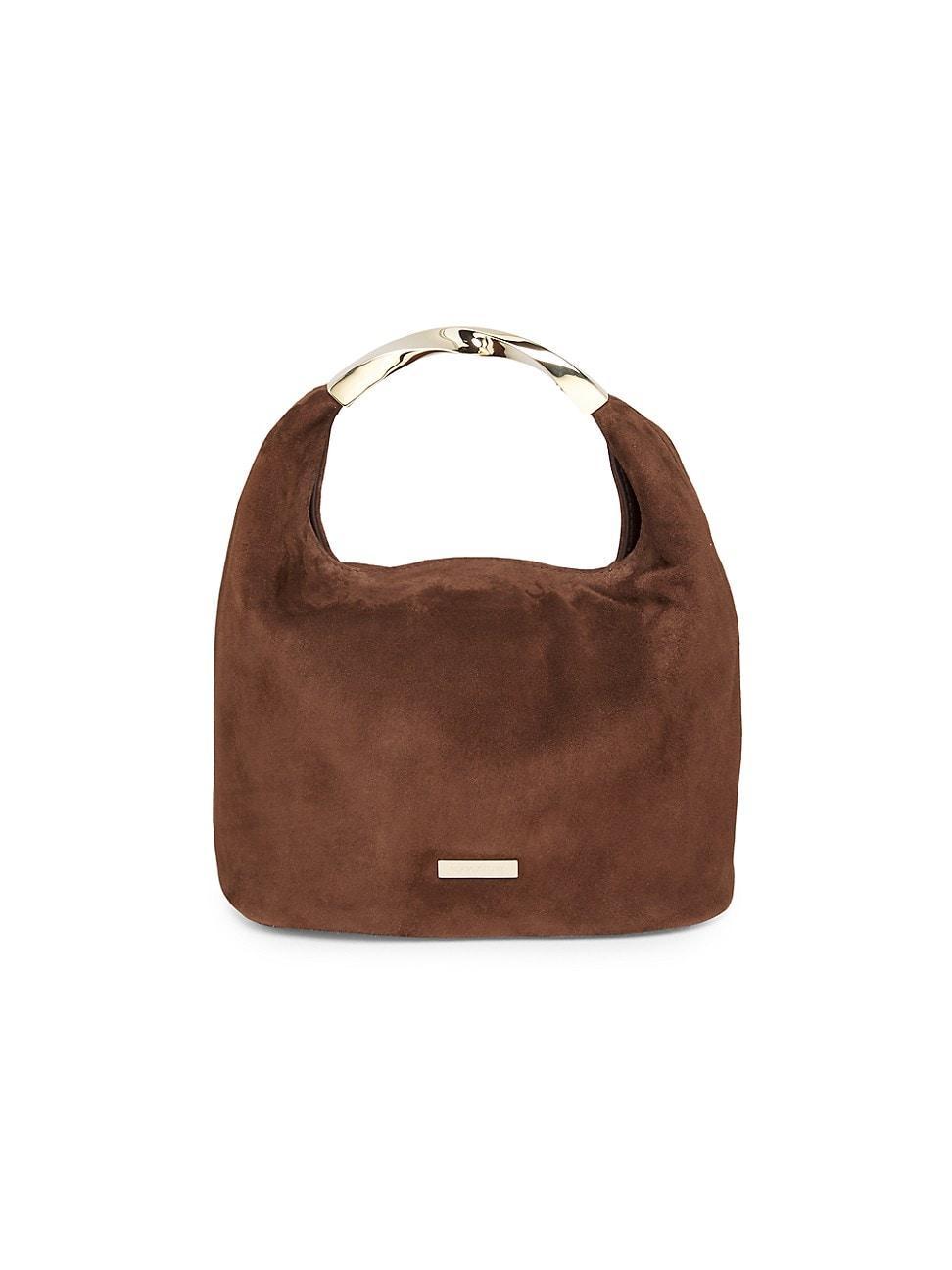 Womens Mini Twist Suede Hobo Bag product image