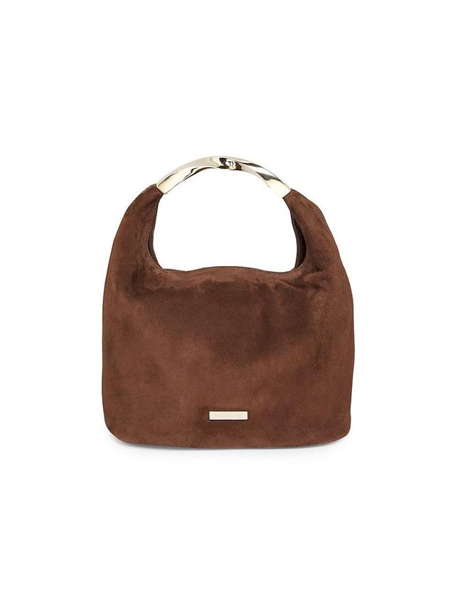 Womens Mini Twist Suede Hobo Bag Product Image