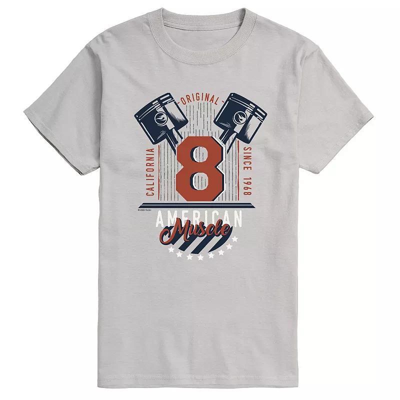 Mens Hot Wheels American Muscle Tee Med Grey Product Image