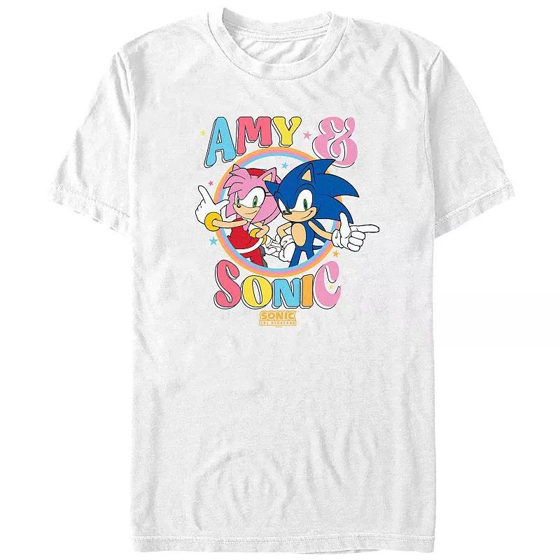 Mens Sonic The Hedgehog Amy And Sonic Graphic Tee Product Image