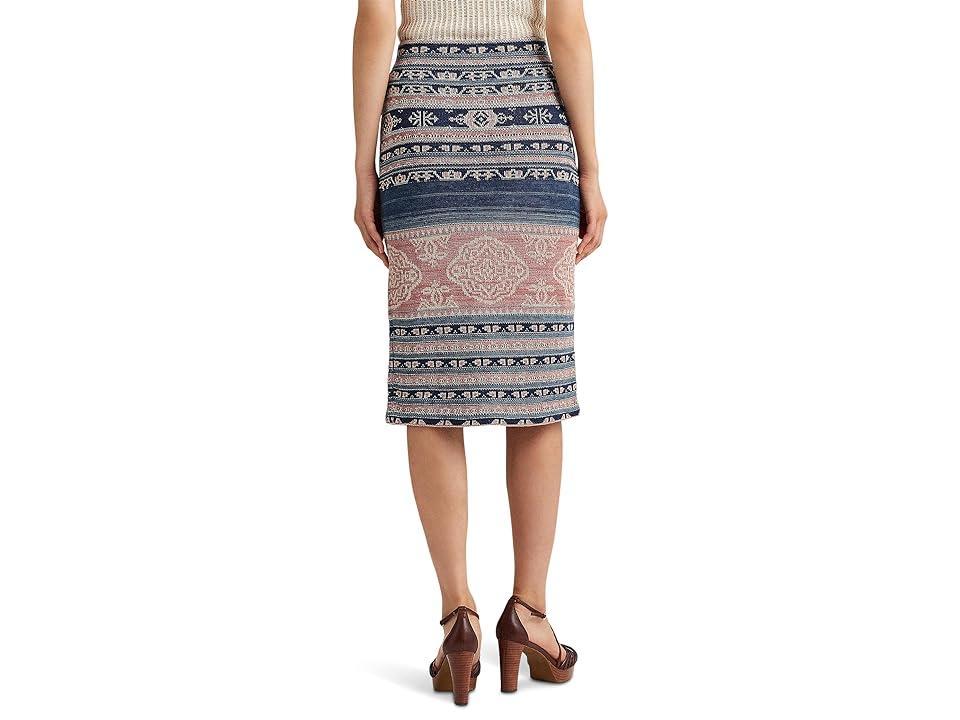 Lauren Ralph Lauren Rishona Textile Print Knee Length Pencil Skirt Product Image