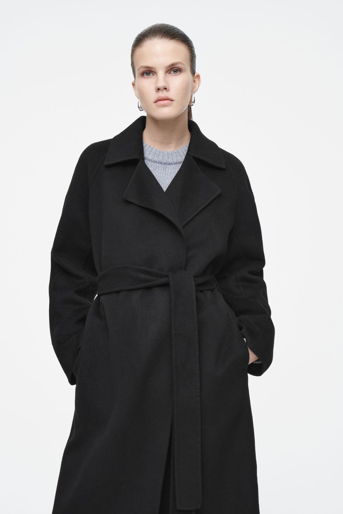 BELTED DOUBLE-FACED WOOL COAT Product Image