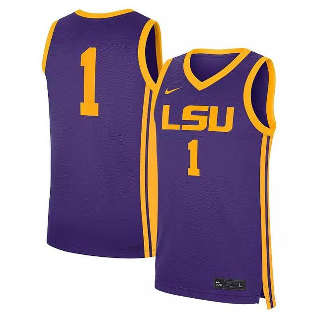 Mens Nike #1 LSU Tigers Road Replica Jersey Product Image