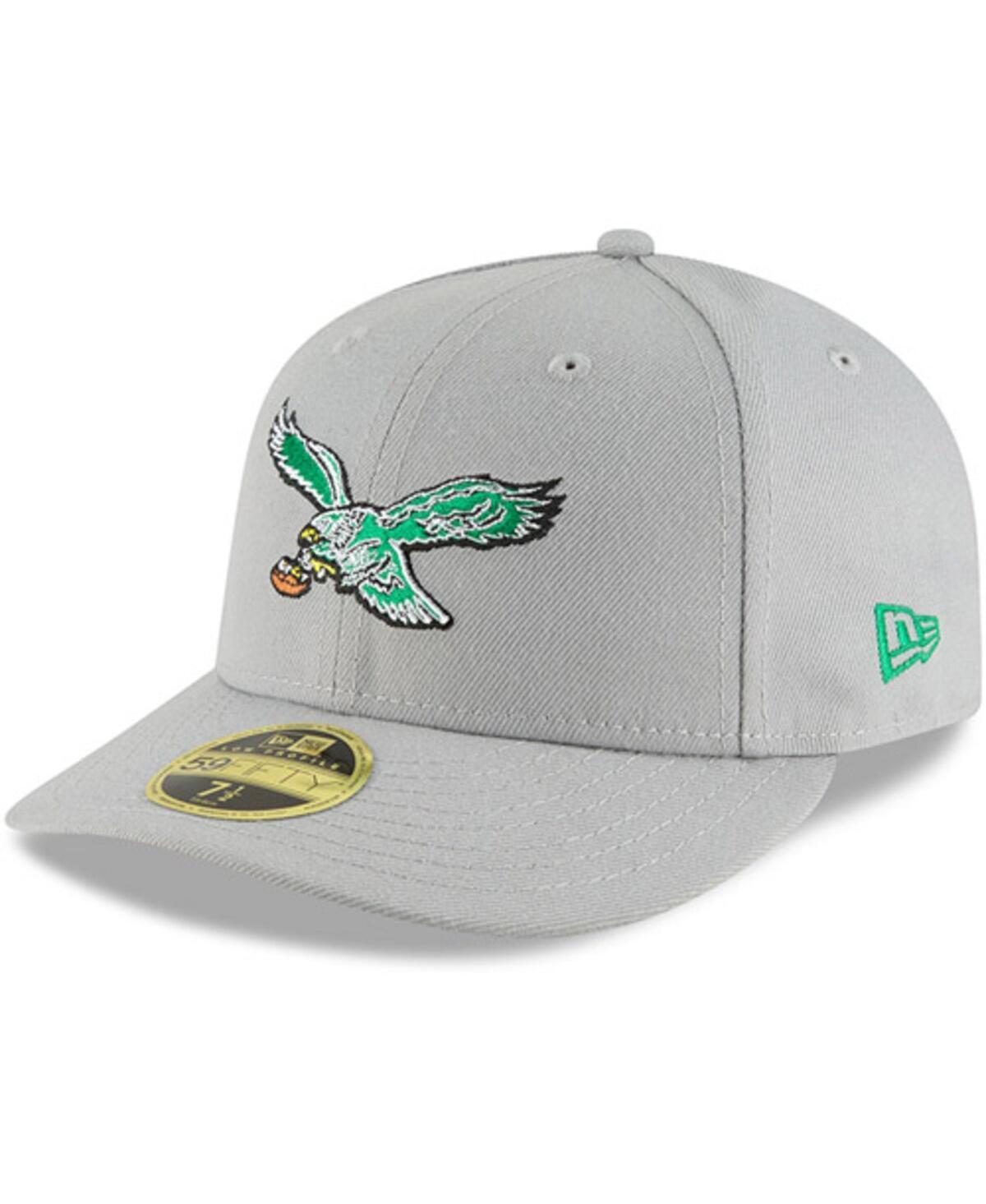 Mens Gray Philadelphia Eagles Omaha Throwback Low Profile 59FIFTY Fitted Hat Product Image