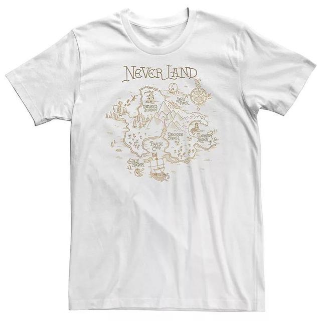 Big & Tall Disney Peter Pan Never Land Map And Compass Tee, Mens Product Image