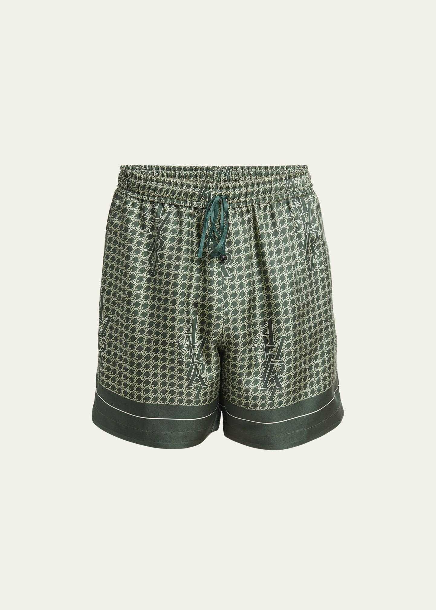 Mens Silk Logo Drawstring Shorts Product Image