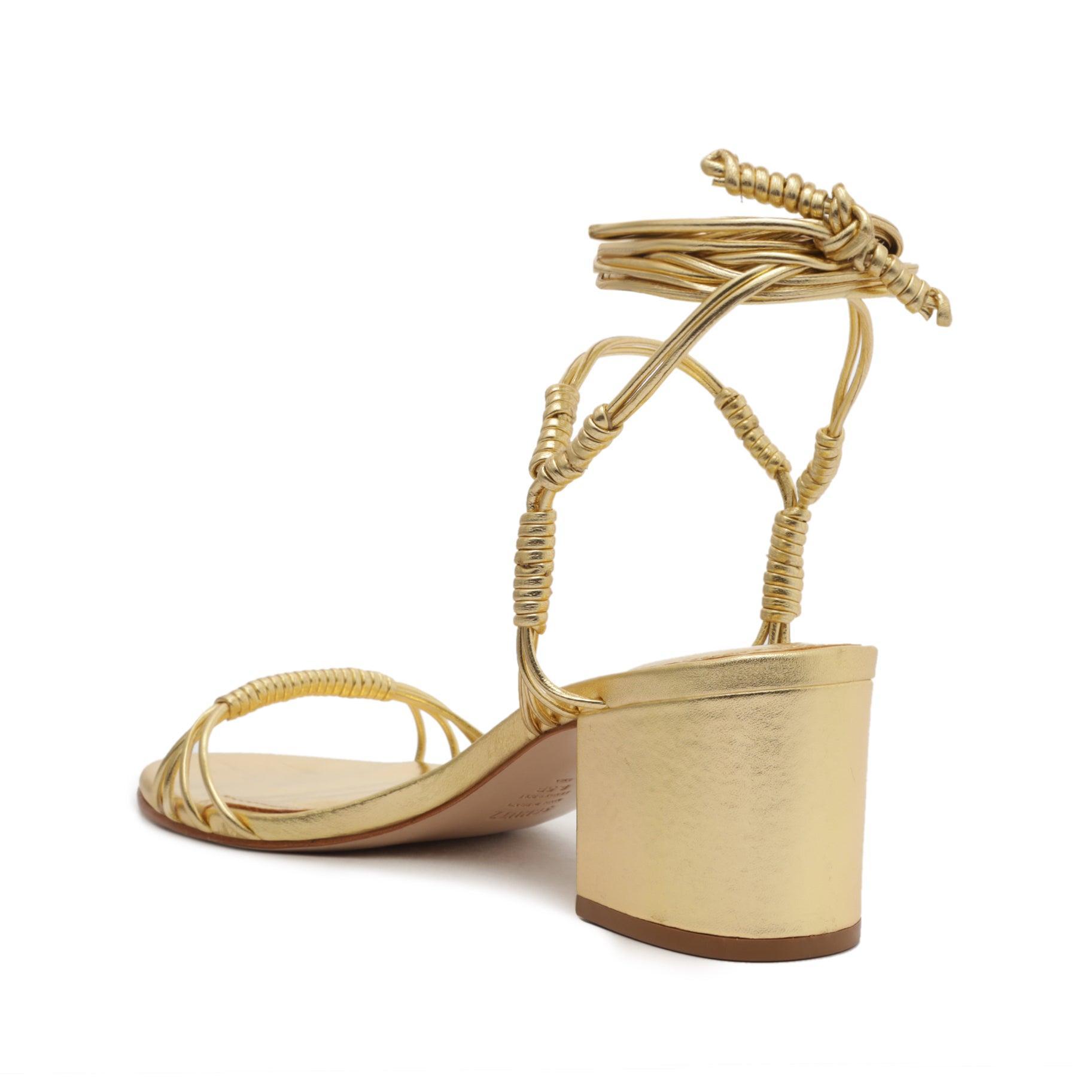 Amunet Mid Block Metallic Leather Sandal Female Product Image