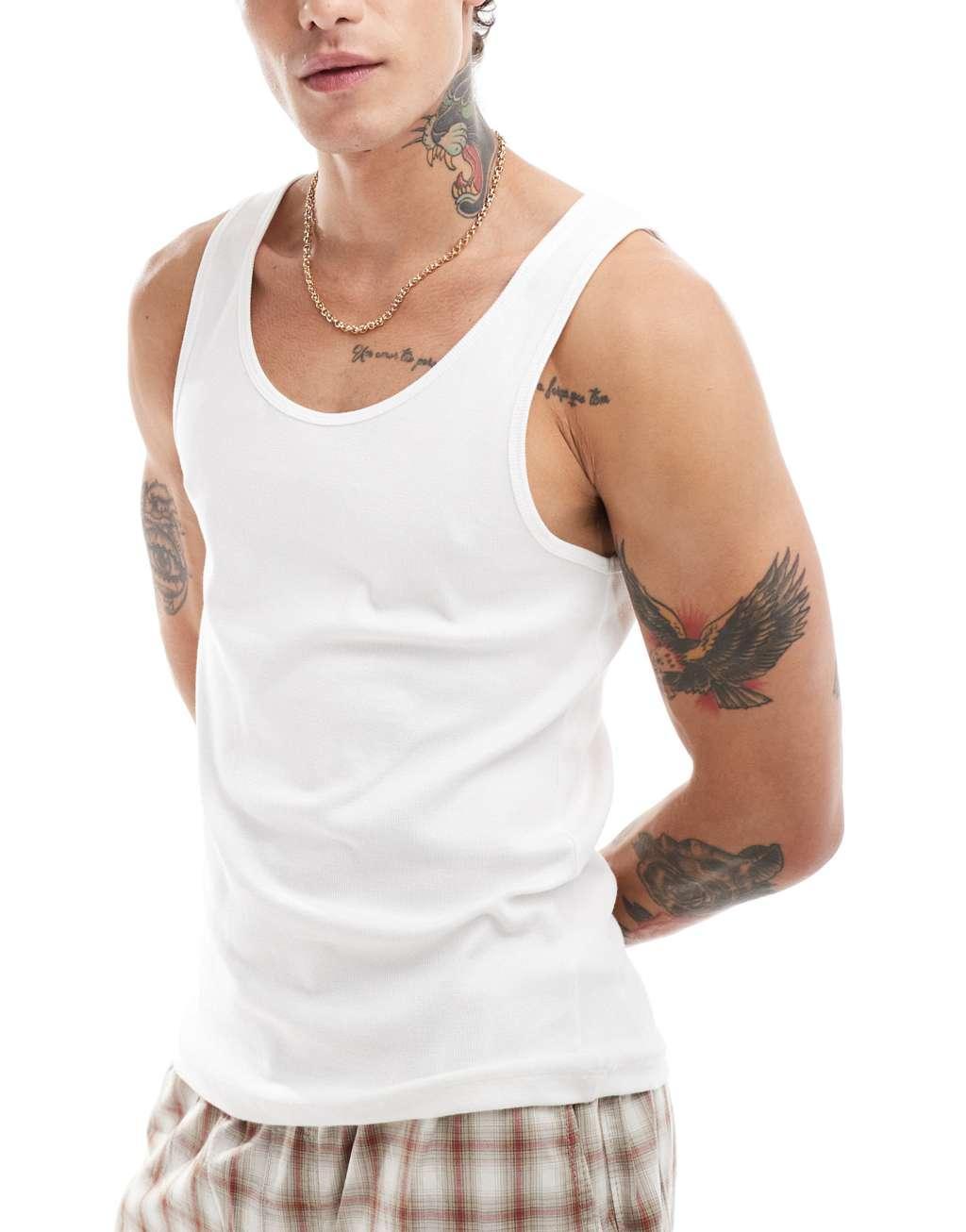 ASOS DESIGN muscle fit rib vest Product Image