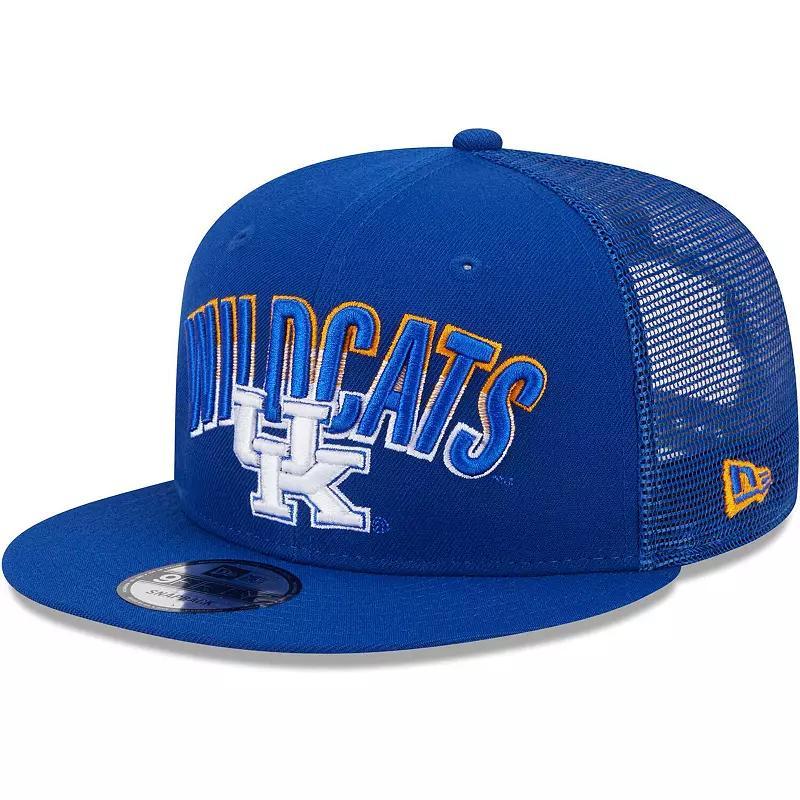 Mens New Era Royal Kentucky Wildcats Grade Trucker 9FIFTY Snapback Hat Product Image