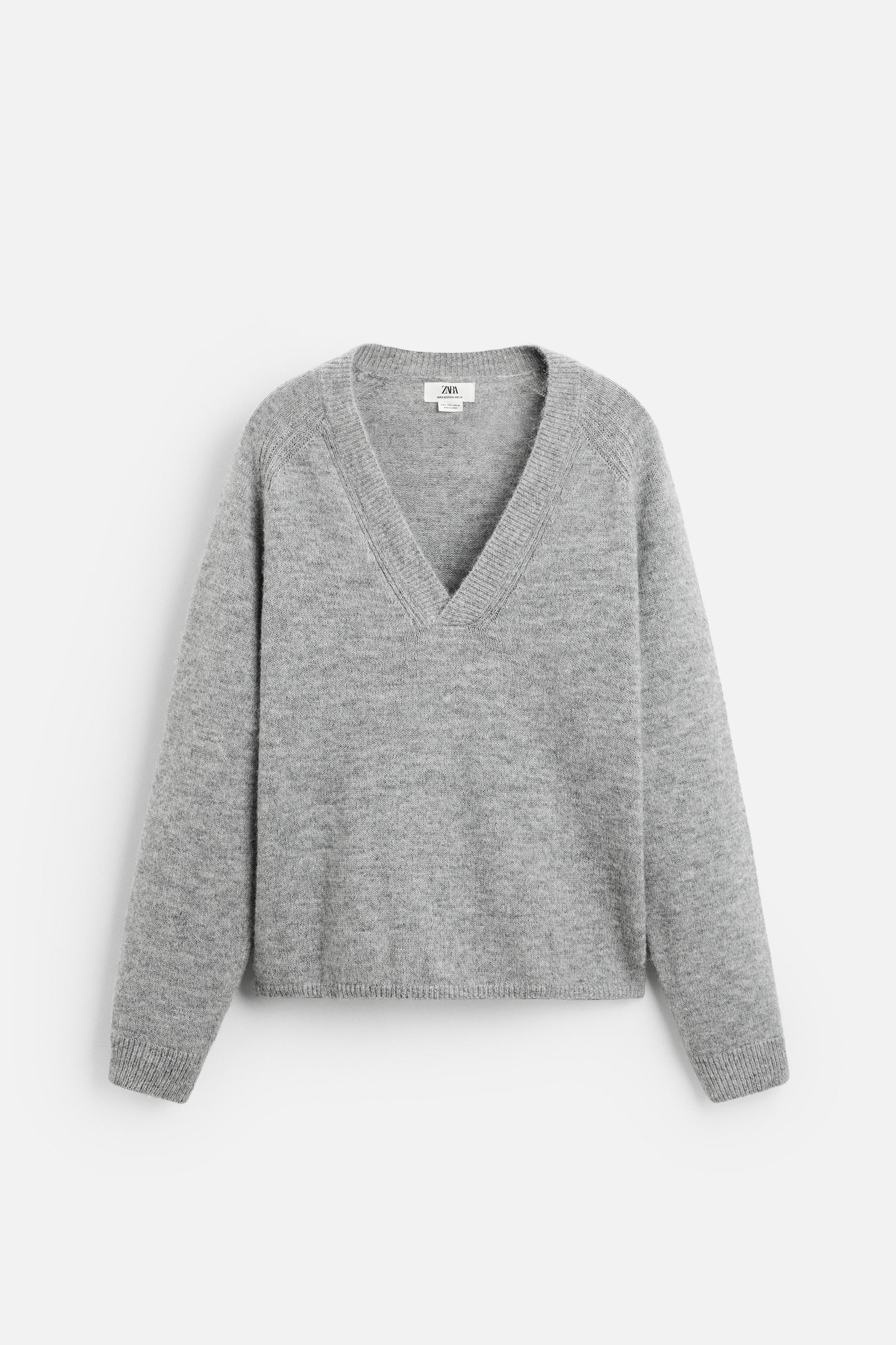 V-NECK COTTON SWEATER Product Image