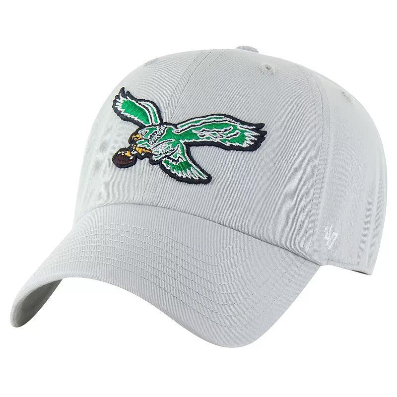 Mens 47 Gray Philadelphia Eagles Clean Up Legacy Adjustable Hat Product Image