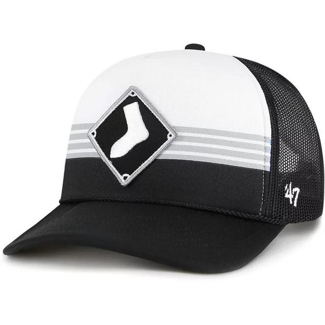 Mens 47 Chicago White Sox Lift Off Foam Front Mesh Trucker Adjustable Hat Product Image